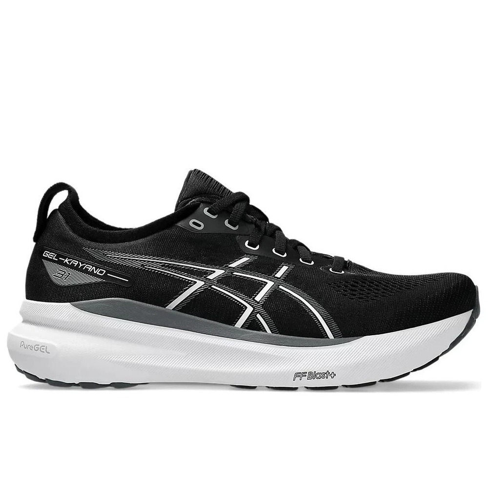 Mens Size 11.5 Wide- Asics Gel Kayano 31 Black White Running Shoes NEW
